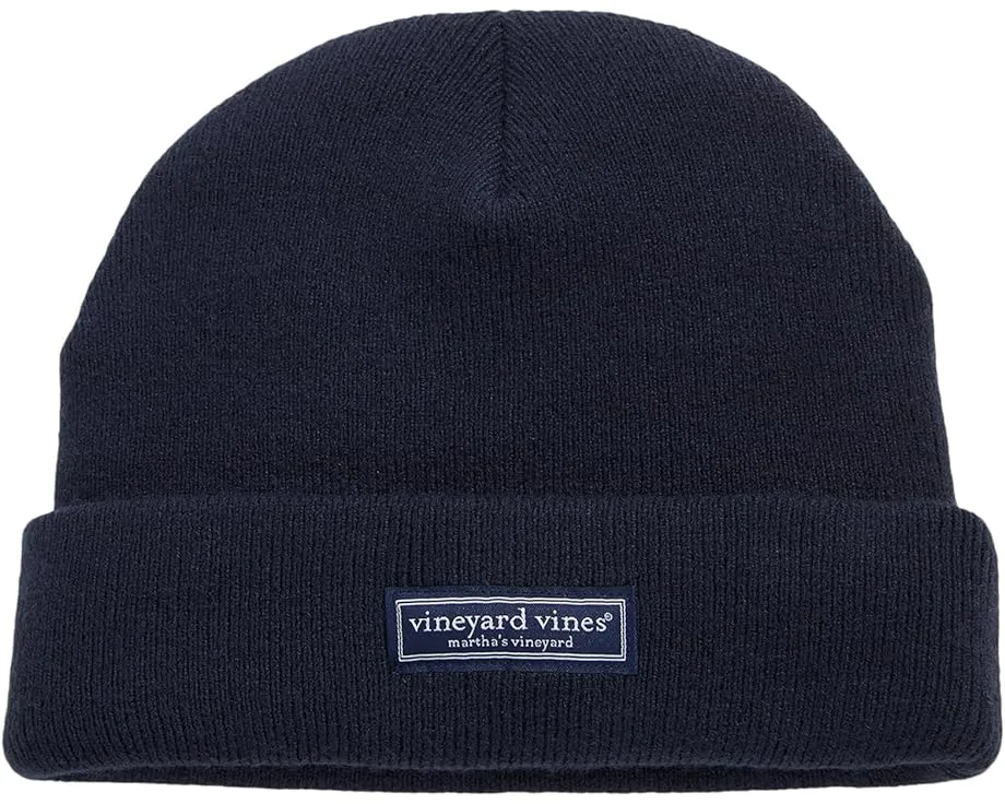 Вязаная шапка Vineyard Vines Merino Wool Watch Cap с логотипом