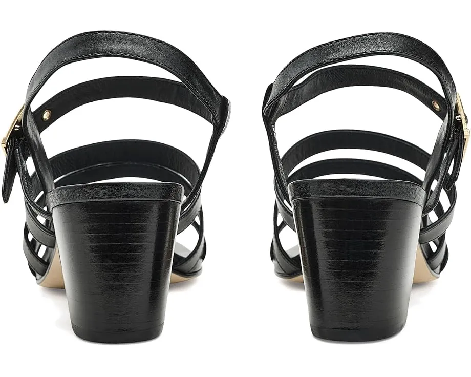 Сандалии Bernardo Novi с обёртывающими ремешками на изогнутом каблуке