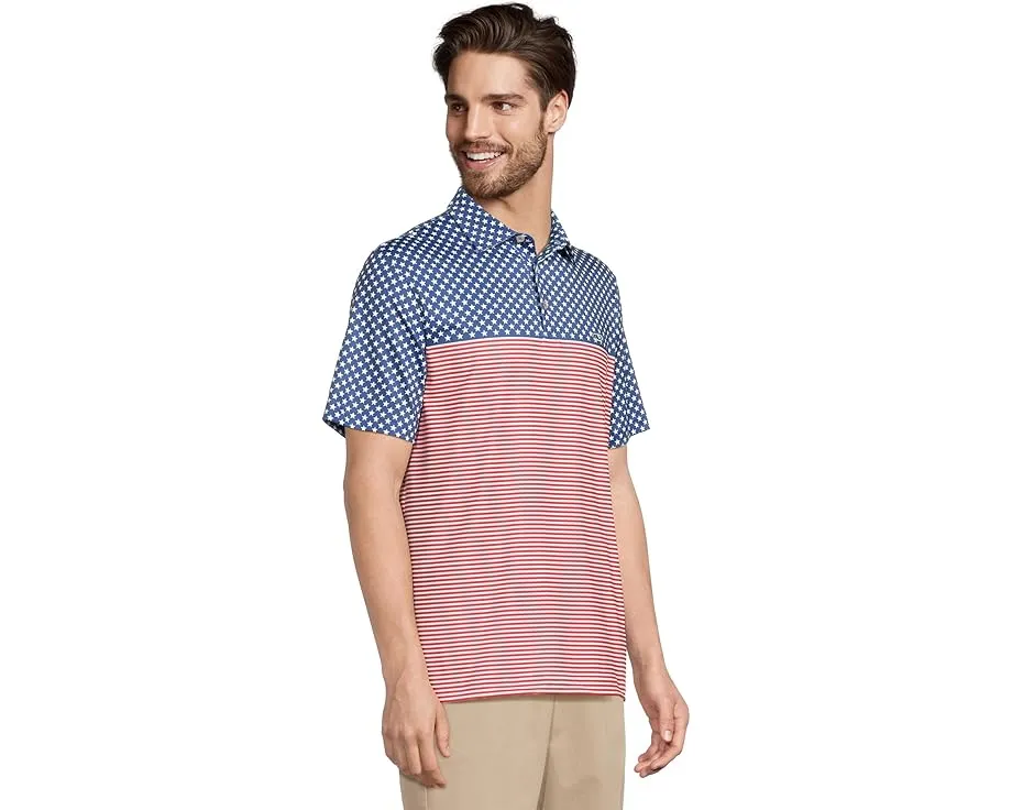 Polo Bradley Stripe Sankaty от Vineyard Vines с защитой UPF 50+