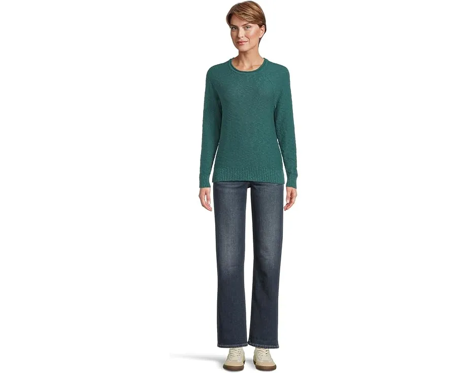 Свитер L.L.Bean Midweight Cotton Slub с воротником-стойкой и длинным рукавом