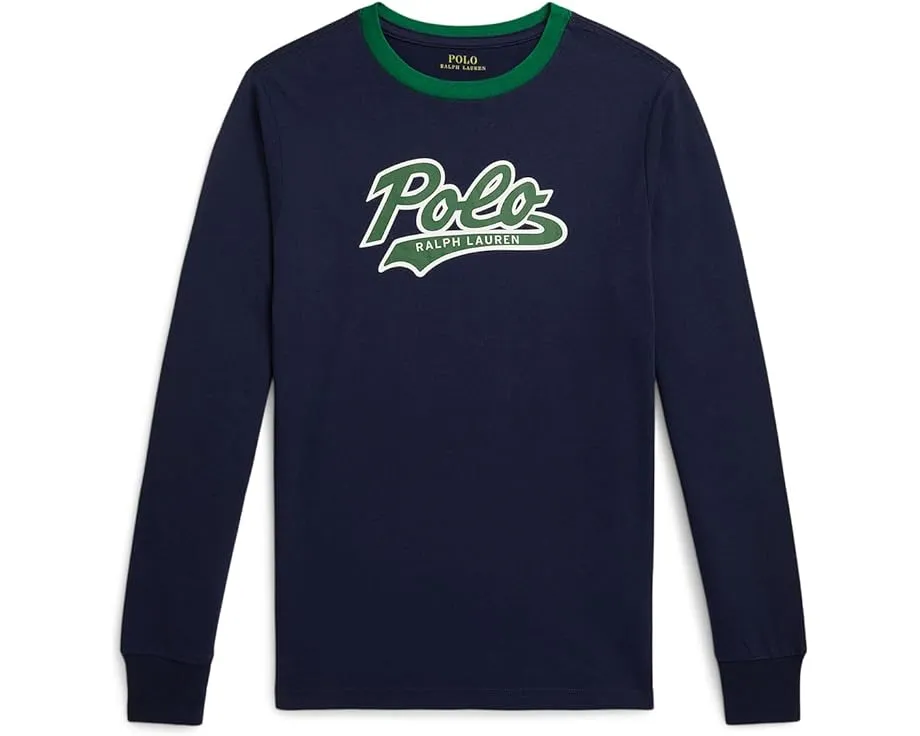 Футболка Polo Ralph Lauren Kids с длинным рукавом и логотипом для детей старшего возраста
