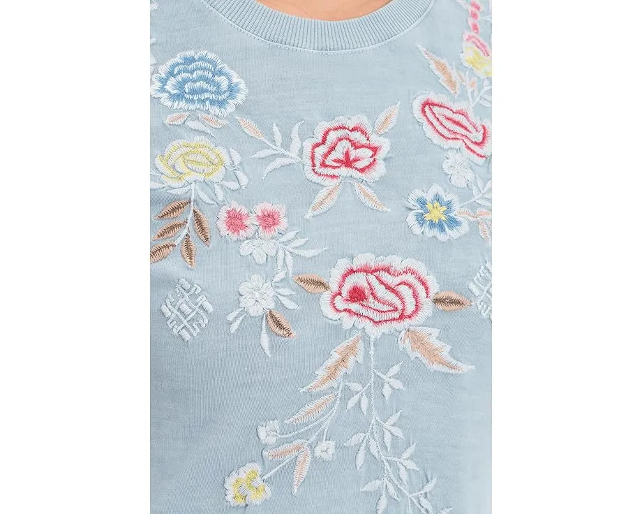 Karyn Seo Платье Juno макси с контрастной вышивкой цветов