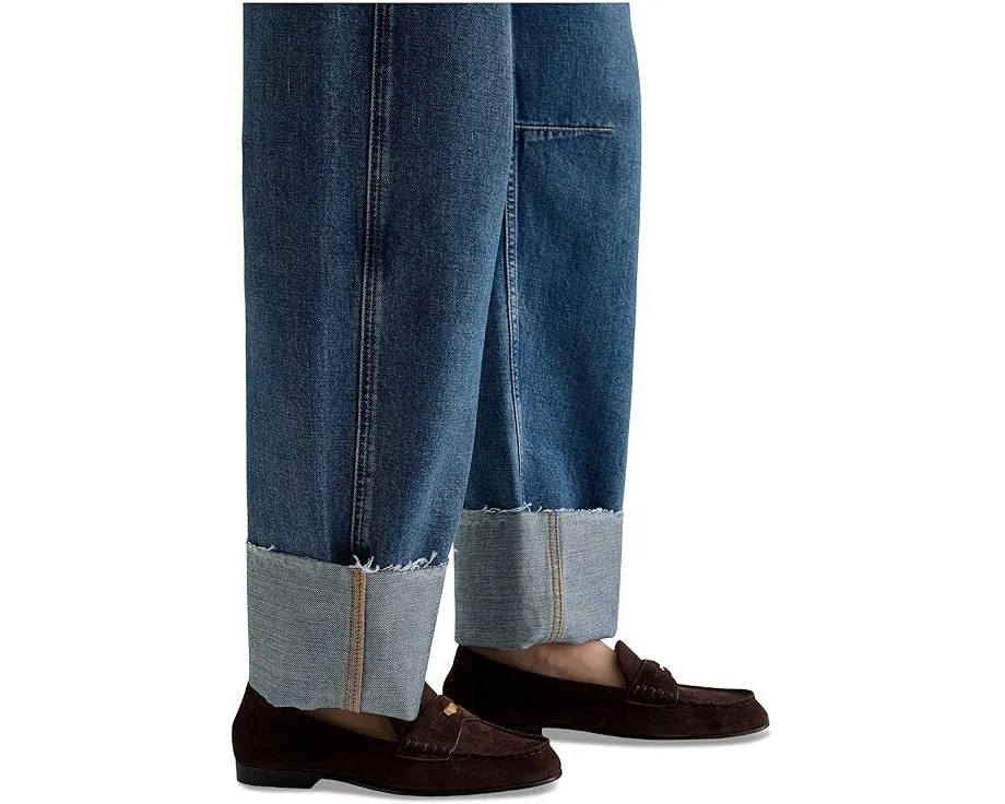 Джинсы Mercer High-Rise Cuffed Barrel с высокой посадкой и манжетами в цвете 11 Years Enrich от AG Jeans