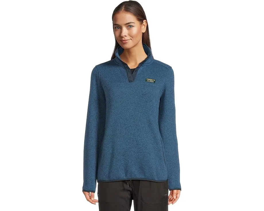 Свитер L.L.Bean Sweater Fleece Pullover с воротником стойкой на кнопках