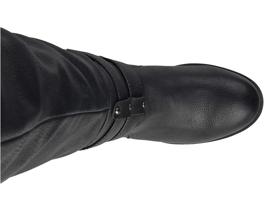 Мото-ботинки Journee Collection Bite с ремешками и пряжками ниже колена