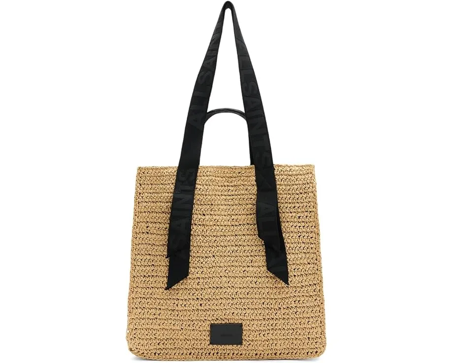 Тотеб Lullah N/s из бумажной соломки с кожаными деталями AllSaints