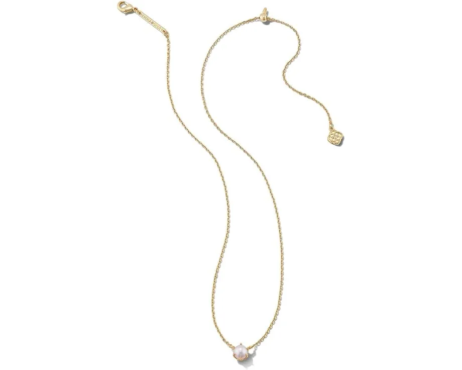 Kendra Scott кулон Ashton с жемчугом на цепочке из родированного латуни