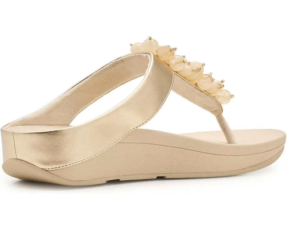 Сандалии FitFlop Fino с ремешком между пальцев и кластером бусин
