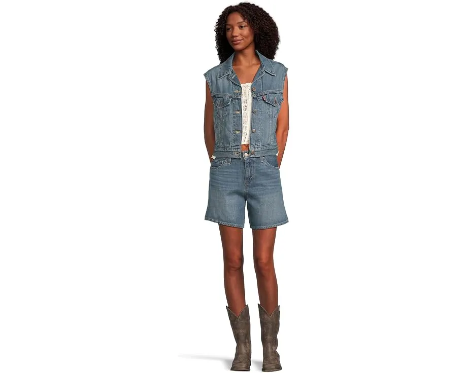 Шорты Levi's High Baggy Short свободного кроя с высокой посадкой и пятью карманами