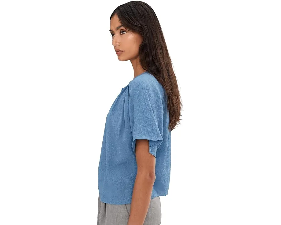 Блузка Vince Camuto с коротким рукавом и сборкой спереди