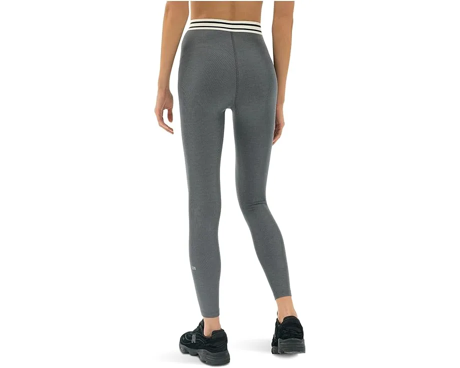 Леггинсы Splits59 Bailey High Waist Active Rib 7/8 с рельефной резинкой и полосатым поясом