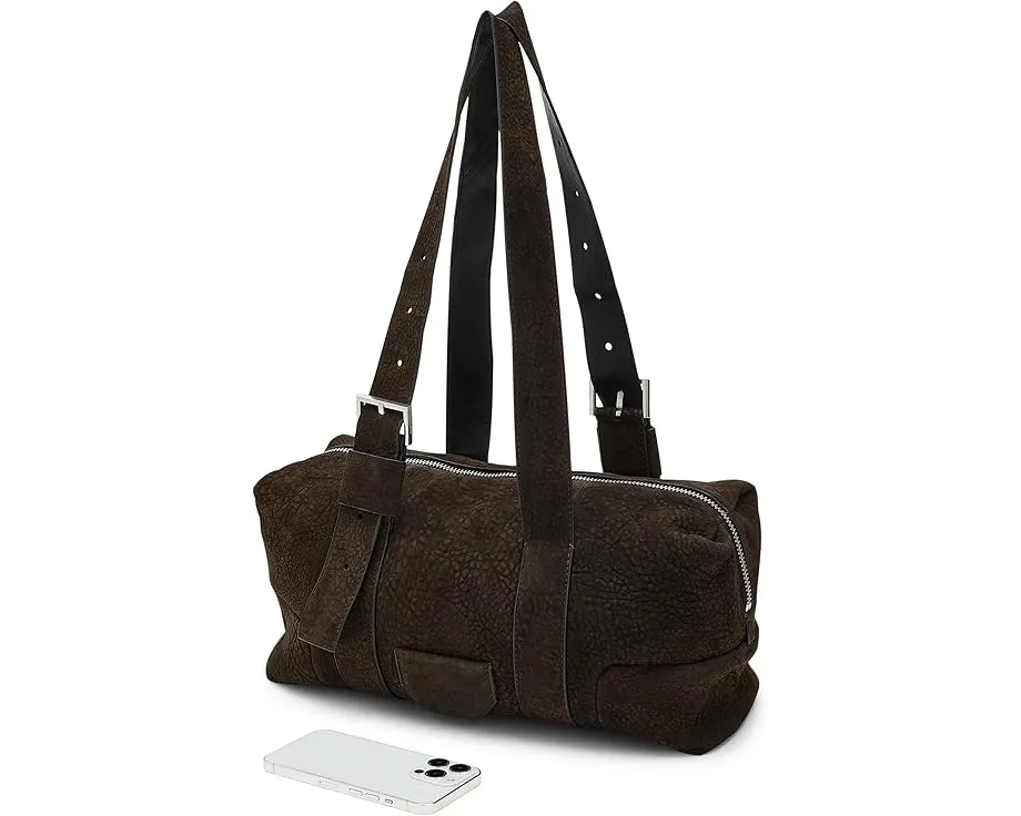 Сумка через плечо AllSaints Ares Grain в стиле дафл из кожи с регулируемым ремнем