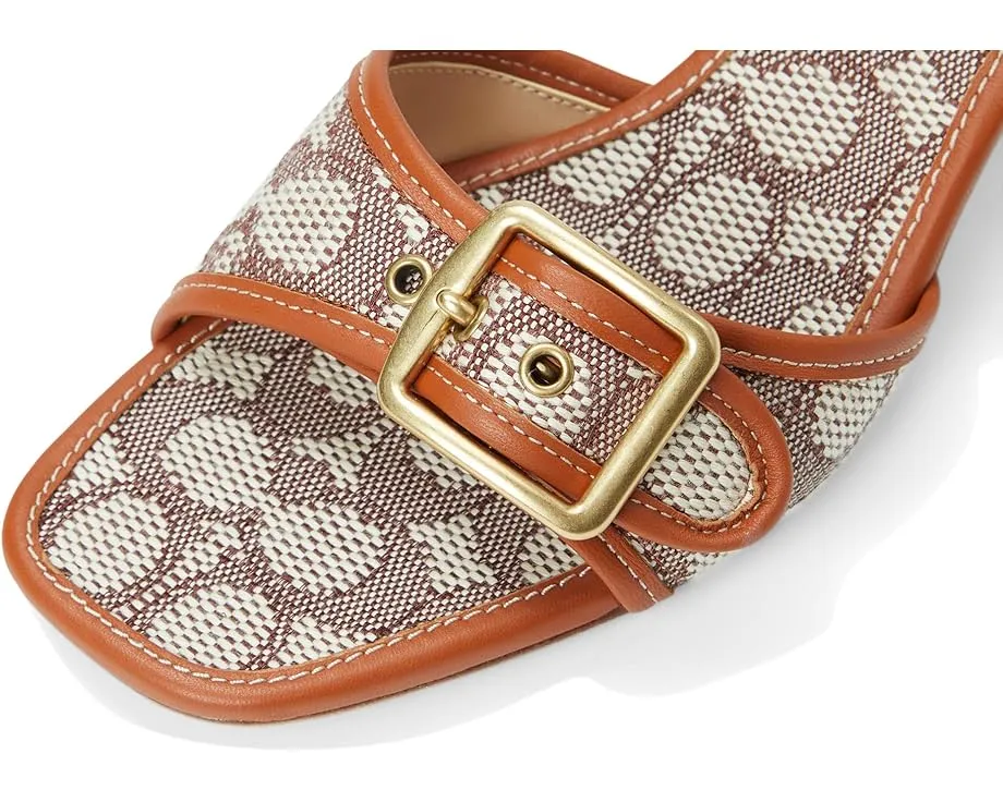 Босоножки COACH Margot на низком каблуке из текстильного жаккарда