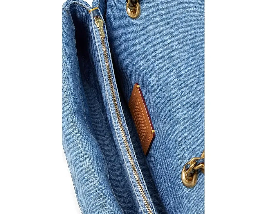 Сумка через плечо COACH Tabby 26 с стеганым узором из денима и кожи