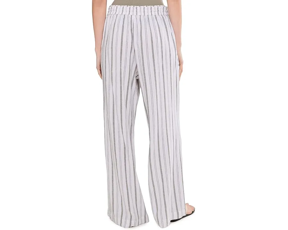 Широкие брюки Splendid Stella с отделкой из льна и эластичным поясом