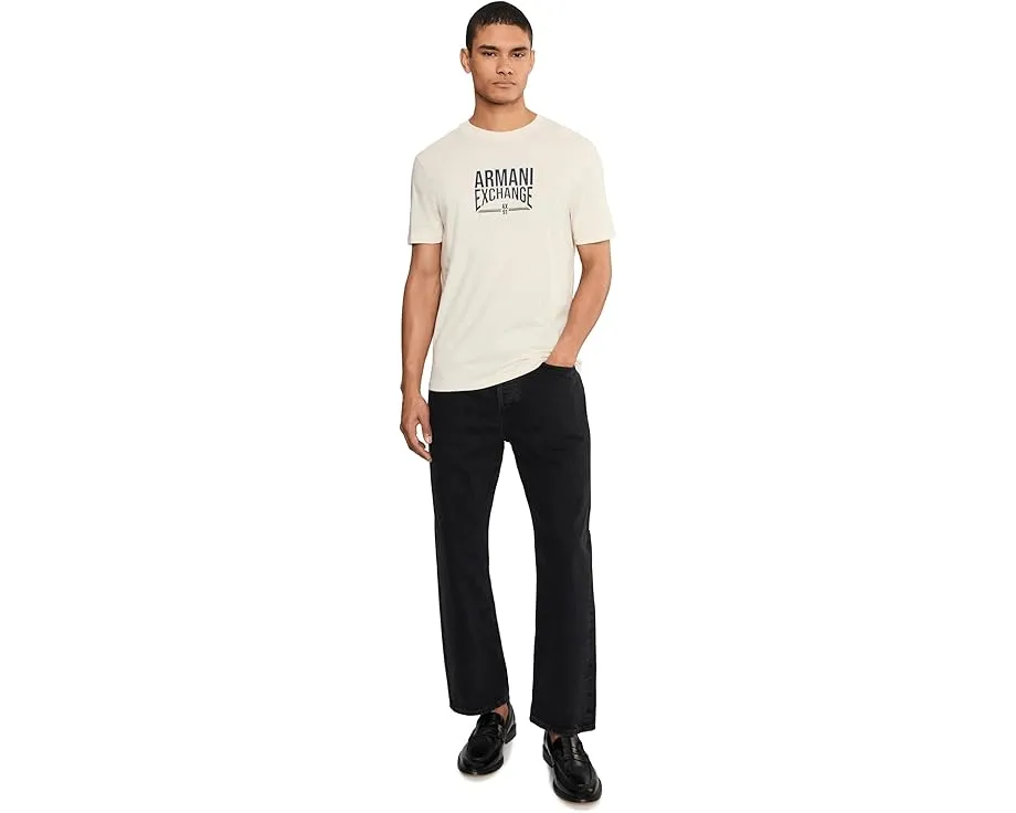 Футболка Slim Stripe Tee с принтом Armani Exchange