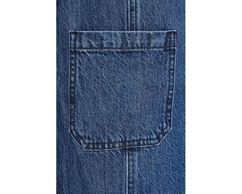 Мини-платье Boulevard с высоким воротом и карманами из хлопка и лиоцелла