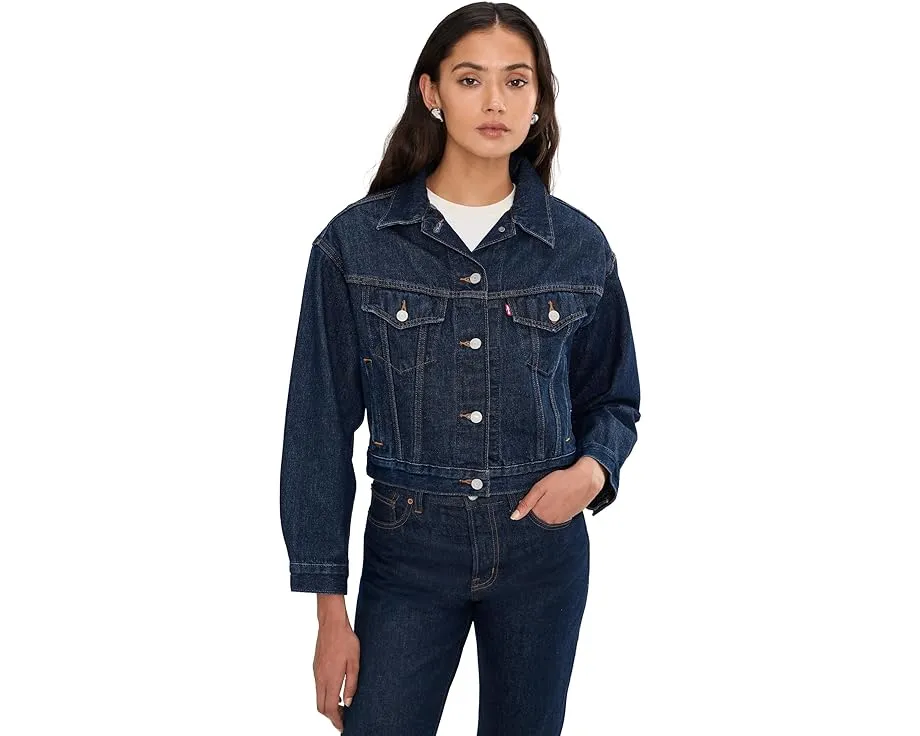 Короткая куртка-тракер Levi's Premium Shrunken 90s Trucker в винтажном стиле