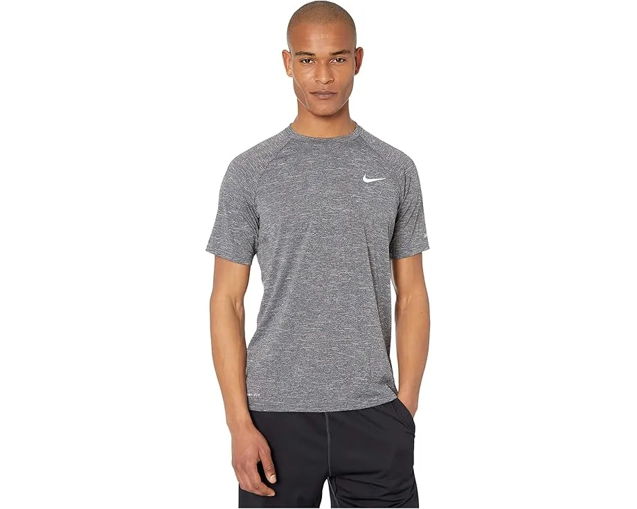 Футболка Nike для плавания с коротким рукавом Heather и защитой UPF 40+