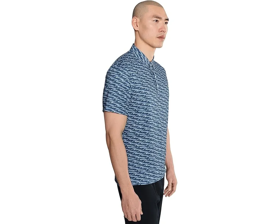 Праздничная поло Comfort Stretch Performance с принтом и коротким рукавом