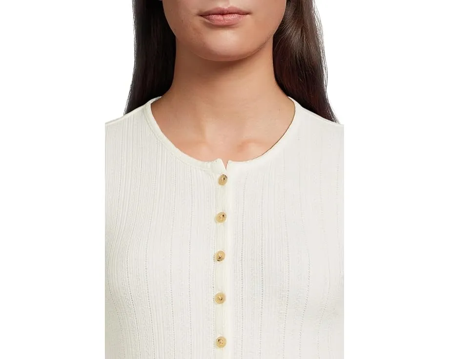 Хенли Faherty Paradise Pointelle с отделкой пико из органического хлопка