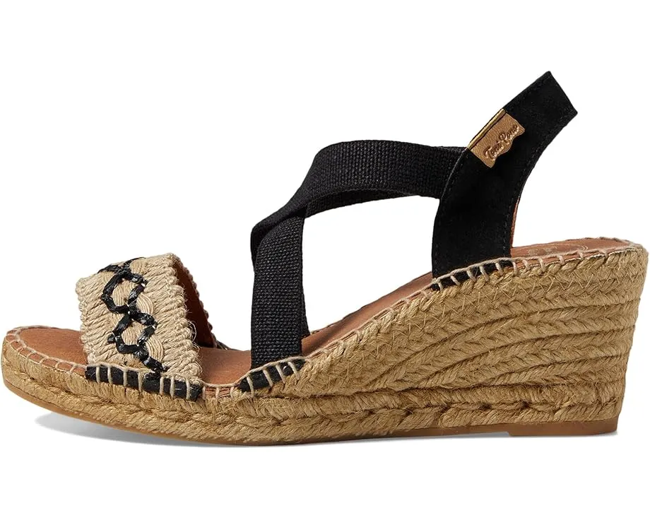 Сандалии Toni Pons Susa BN с клиновидным каблуком и перекрестными ремешками