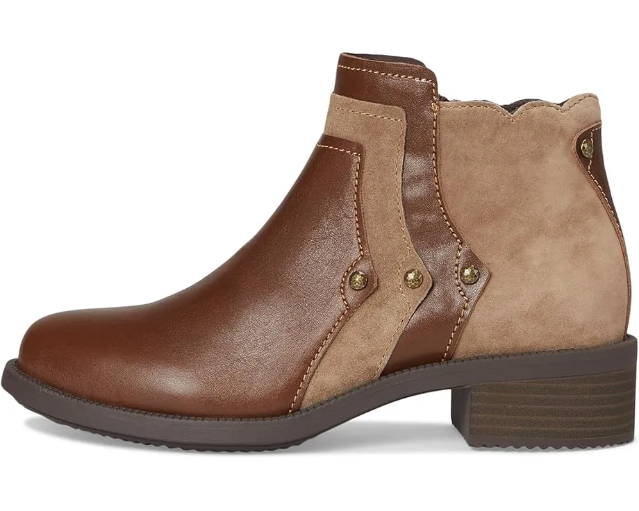 Ботильоны Spike из комбинации кожи и замши с декоративными гвоздиками David Tate