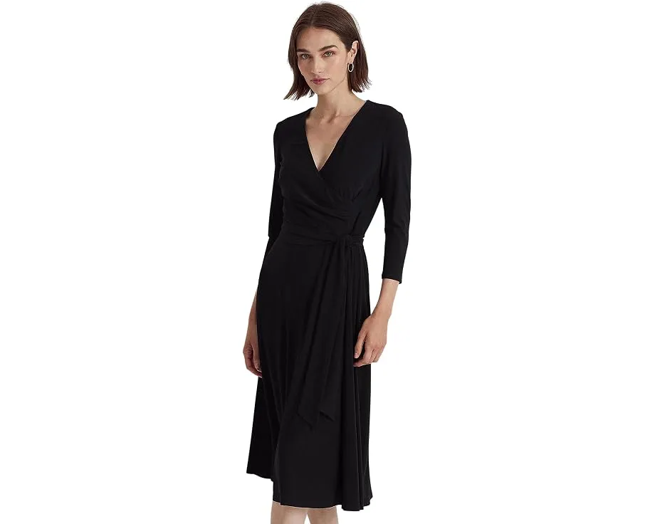 Платье миди Lauren Ralph Lauren из джерси с запахом