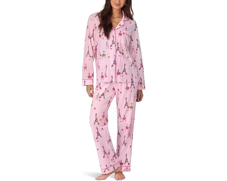 Пижамный комплект Bedhead PJs с длинными рукавами из хлопкового трикотажа