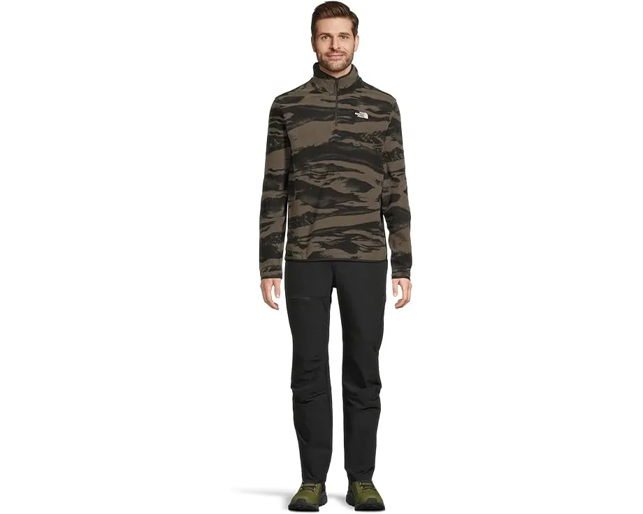 Флисовая куртка The North Face Glacier с принтом и молнией на четверть