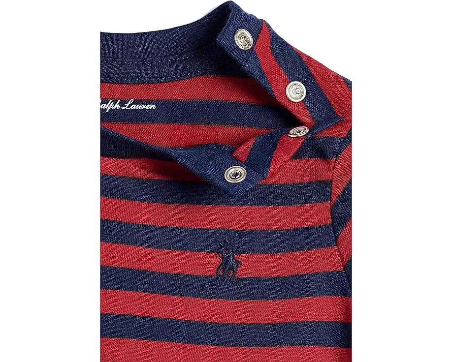 Поло Ralph Lauren детская футболка из хлопкового джерси с полоской