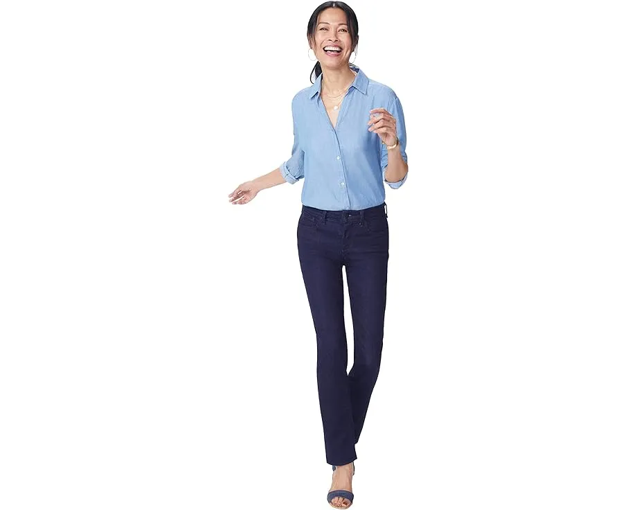 Джинсы NYDJ Sheri Slim с зауженным кроем и легкой тканью в цвете Rinse