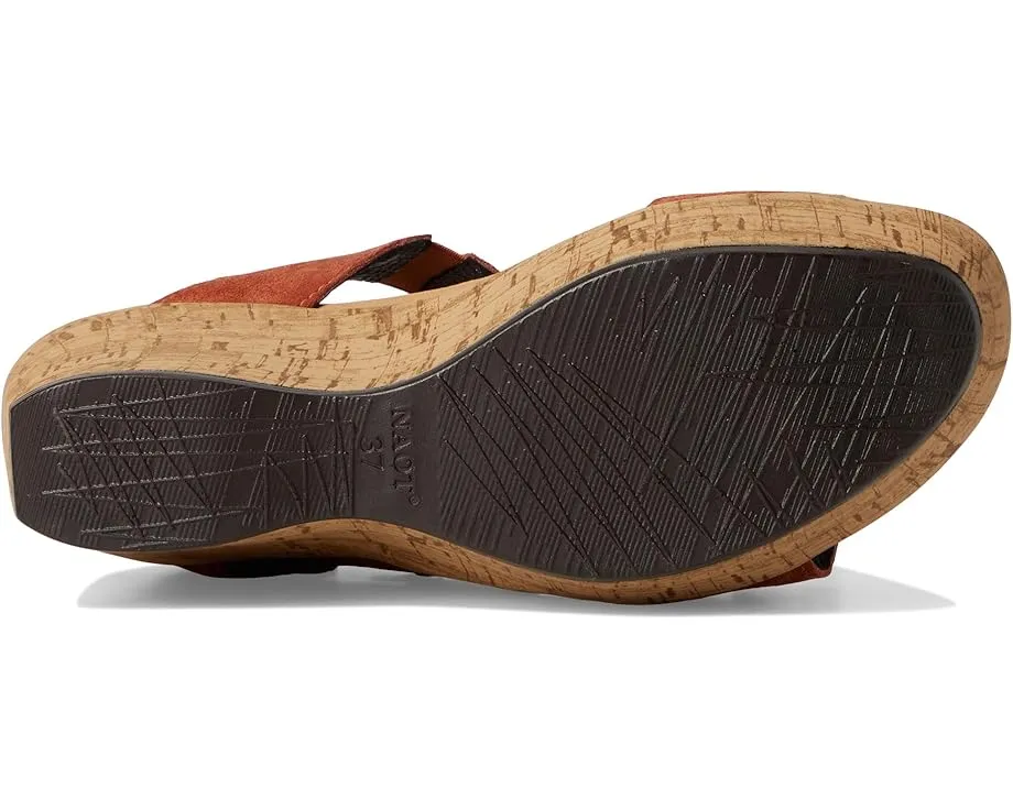 Сандалии Naot Sunrise с клиновидным каблуком и ремешками на липучке