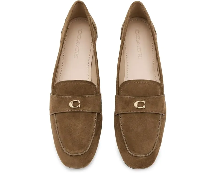 Лоферы COACH Sculpted C Leather Loafers с кожаным верхом