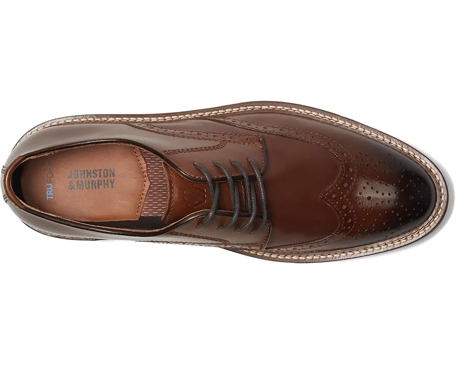 Johnston & Murphy туфли Upton Wingtip с перфорацией и стелькой с эффектом памяти