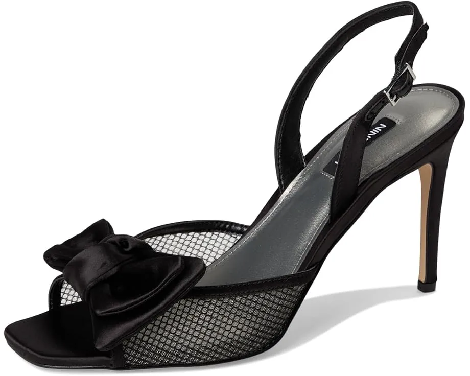 Босоножки Gergia на шпильке с бантом и квадратным мыском Nine West