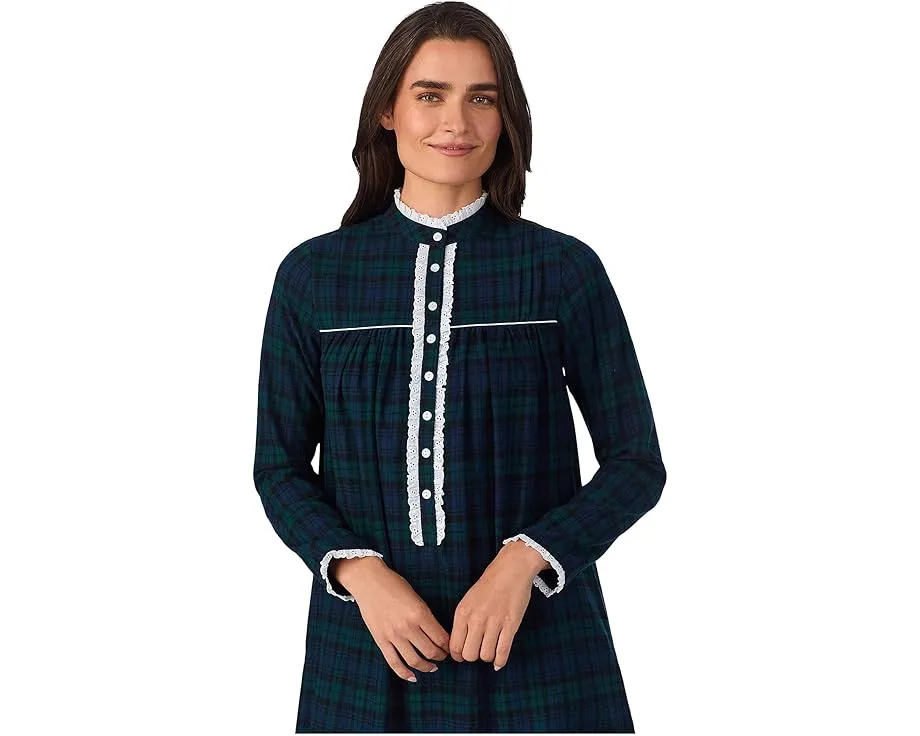 Ночная сорочка Lanz of Salzburg из фланели с высоким воротником 127 см