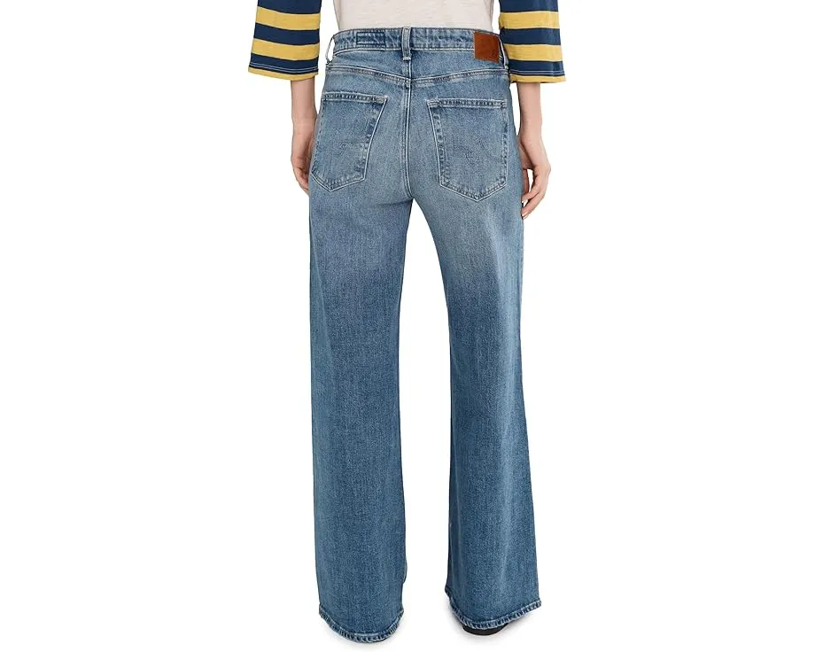 Широкие джинсы AG Jeans Saige Mid-Rise с завышенной талией