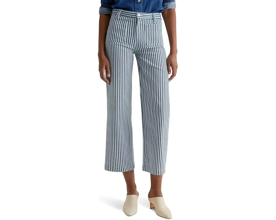 Джинсы AG Jeans Kassie с широкими штанинами и полосатым принтом