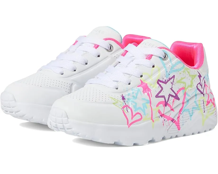 Детские кроссовки Skechers Uno Lite My Drip с принтом капель и звезд