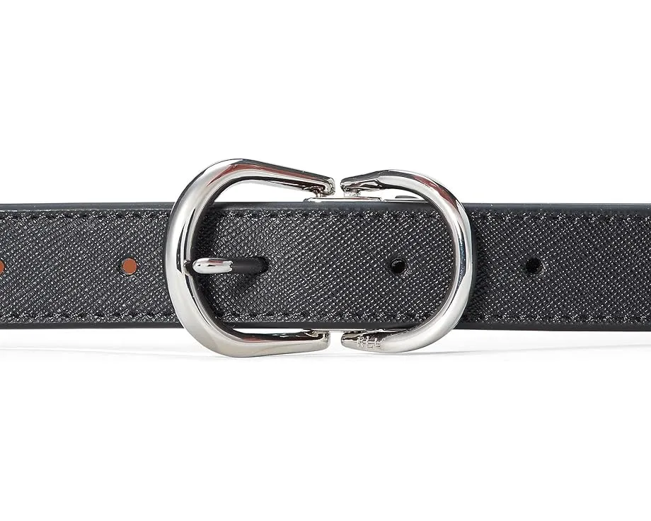 Двусторонний кожаный ремень Lauren Ralph Lauren с узором в клетку