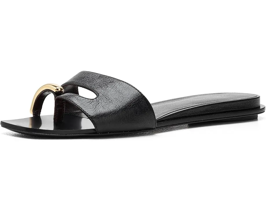 Сандалии Tory Burch Romy Slides на плоской подошве из кожи