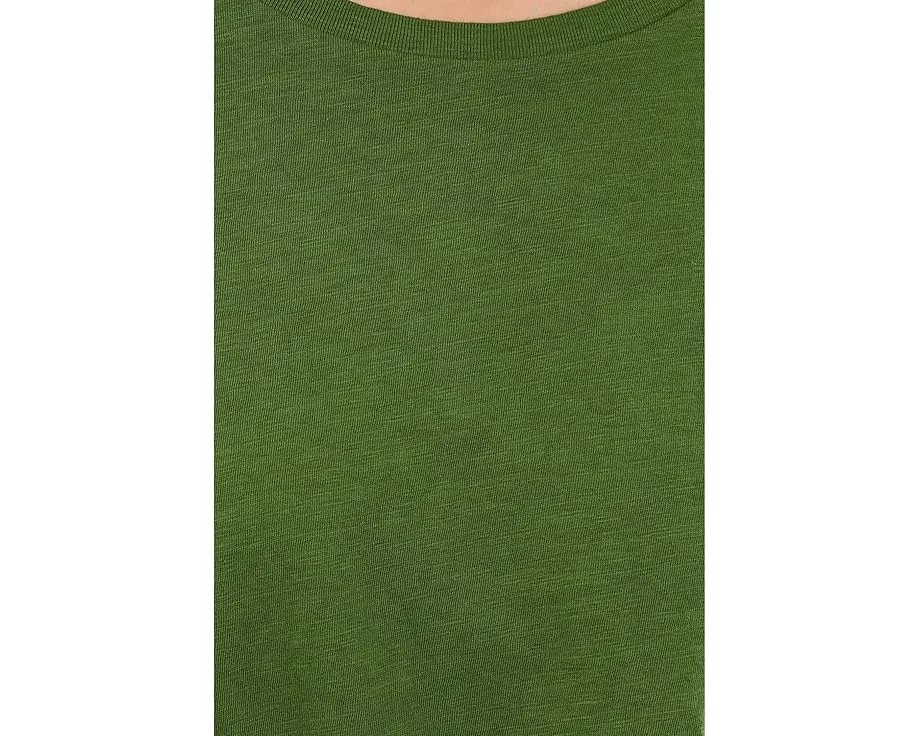 Топ Organic Cotton Slubby Jersey с круглым вырезом и короткими рукавами Eileen Fisher