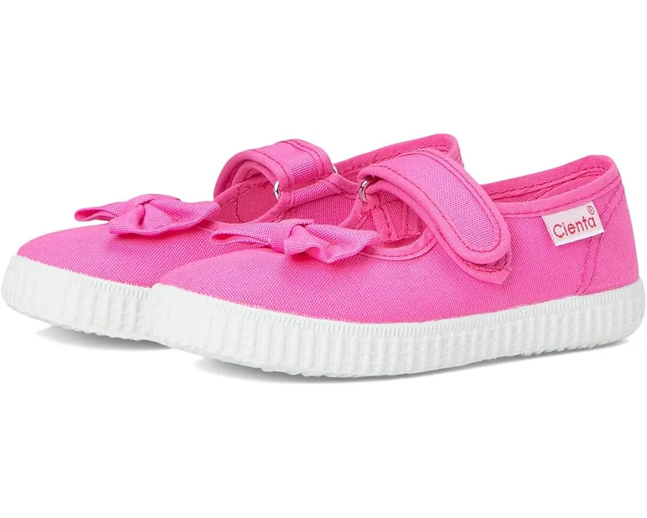 Детские туфли Cienta 56060 с бантиком и застежкой на липучке