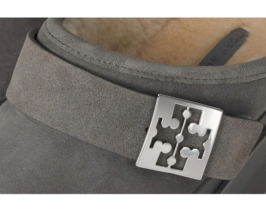 Мюли Mellow на платформе с подкладкой из овчины и фурнитурой Double T Tory Burch