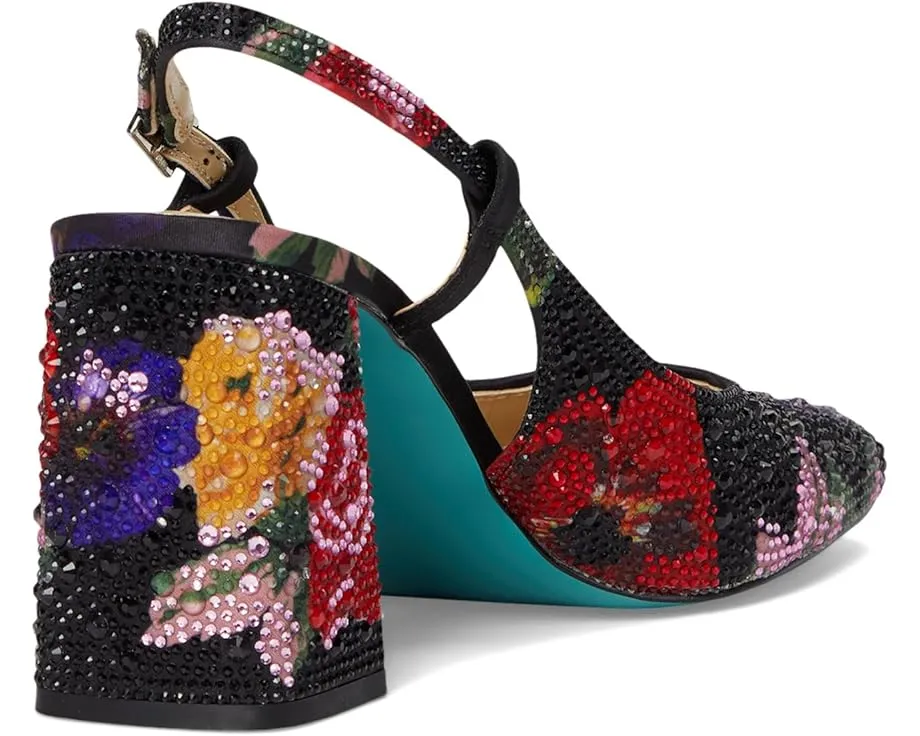 Туфли Blue by Betsey Johnson Elias на каблуке с цветочным принтом и квадратным носком