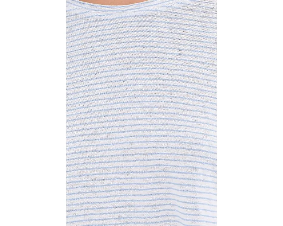 Полосатая футболка с длинным рукавом и круглым вырезом из органического льняного джерси Eileen Fisher