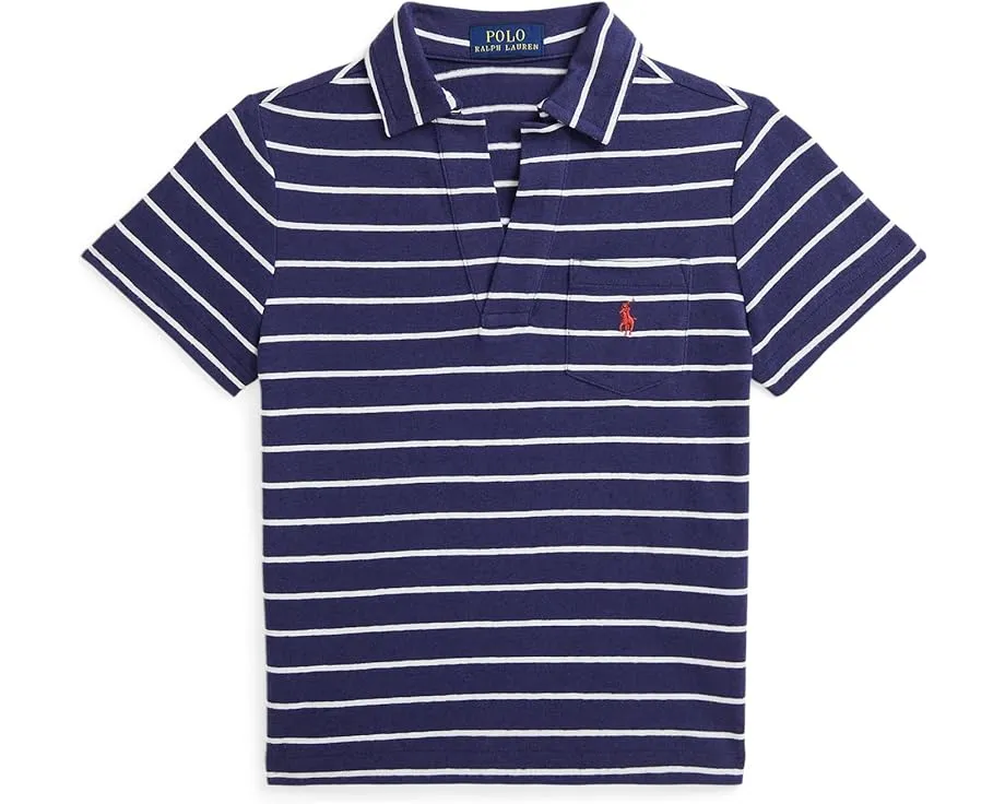 Поло из хлопка и льна Polo Ralph Lauren для малышей