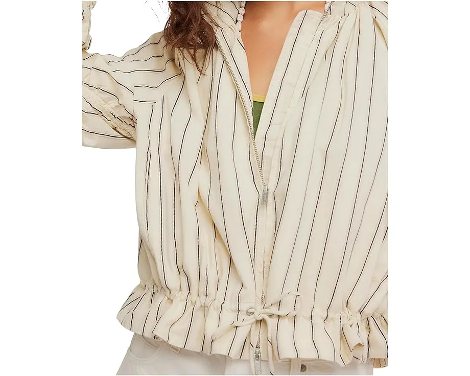 Free People Куртка Devon Striped Balloon в полоску с кулиской