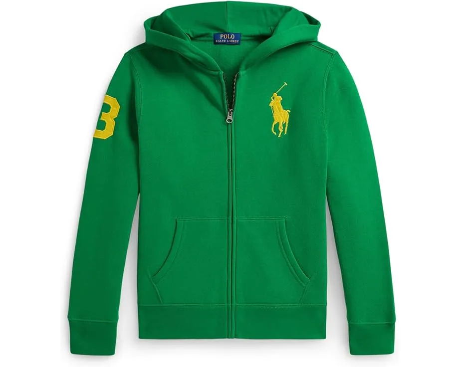 Толстовка Polo Ralph Lauren Kids с молнией спереди из флиса с логотипом Big Pony
